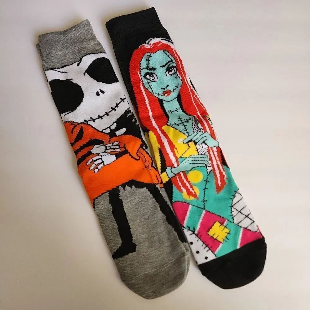 Nightmare Before Christmas Jack Skellington and Sally NEW Unisex Socks
